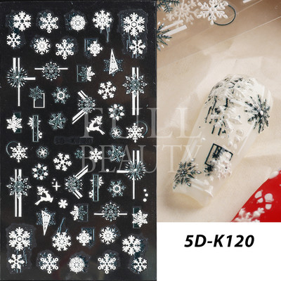 5D Zeko Naljepnice za nokte Vrpce slatke jagode Reljefni klizači za nokte Slatki crtani zečevi Naljepnice Manikura GLJI-5D16