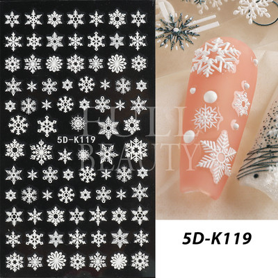 5D Zeko Naljepnice za nokte Vrpce slatke jagode Reljefni klizači za nokte Slatki crtani zečevi Naljepnice Manikura GLJI-5D16