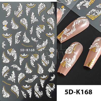 5D Zeko Naljepnice za nokte Vrpce slatke jagode Reljefni klizači za nokte Slatki crtani zečevi Naljepnice Manikura GLJI-5D16