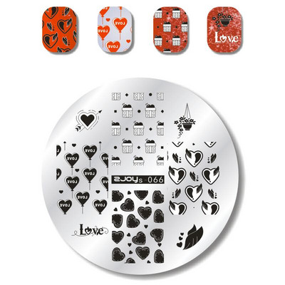 1 TK ümmargune kujuga küünte tembeldusplaadid maniküüri templimall Nail Art DIY pildiplaadi tembeldustööriist zjoys39-66