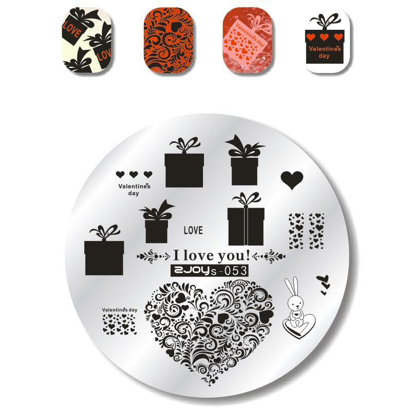 1 KOM Okrugli oblik pločica za utiskivanje noktiju Predložak pečata za manikuru Nail Art DIY Alat za utiskivanje slikovnih pločica zjoys39-66