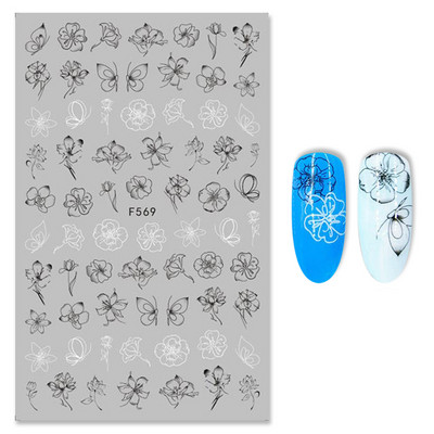 Καλοκαιρινά αυτοκόλλητα νυχιών αβοκάντο ολογραφικά φύλλα τρισδιάστατα διακοσμητικά νυχιών Φρούτα πορτοκαλί Sliders Cherry Nail Water Decals Μανικιούρ