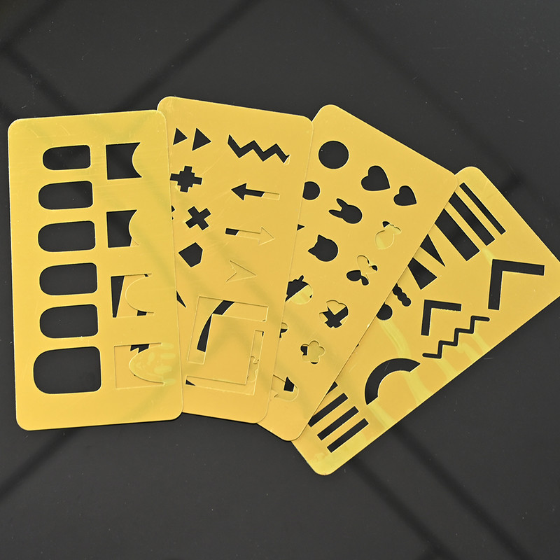 1 db körömbélyegző speciális üreges kivitelű sablon bélyegző stencil matrica újrafelhasználható rozsdamentes acél bélyegzőlemez köröm szerszám 12*6cm