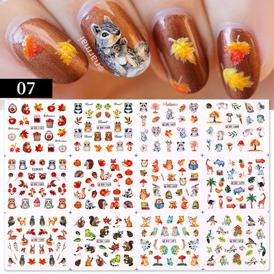 12db őszi arany levelek körömmatricák csúszkák manikűrhöz Maple Leaf Nail Art vízmatricák transzferfólia őszi dekorációhoz