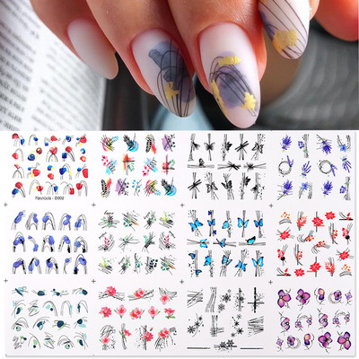 12db őszi arany levelek körömmatricák csúszkák manikűrhöz Maple Leaf Nail Art vízmatricák transzferfólia őszi dekorációhoz