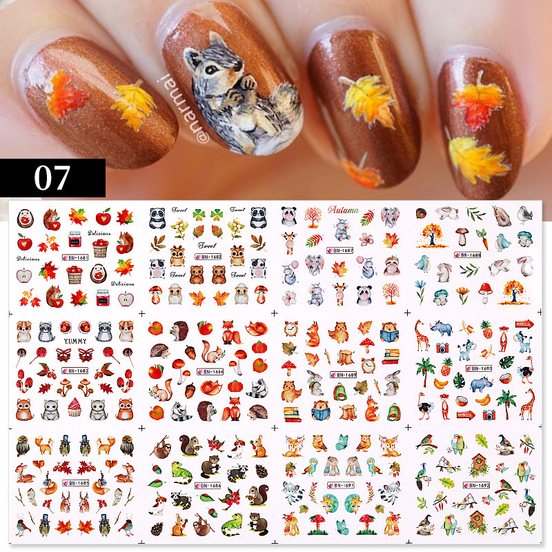 12db őszi arany levelek körömmatricák csúszkák manikűrhöz Maple Leaf Nail Art vízmatricák transzferfólia őszi dekorációhoz