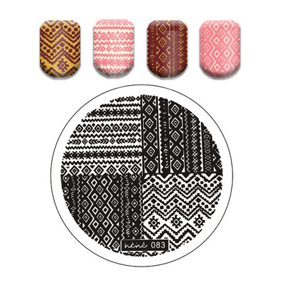 Γαλλικό λουλουδάτο στένσιλ Πρότυπο ρίγες στάμπας πλάκες γκράφιτι μοτίβο καρτούν Πλάκες με εικόνα καρτούν Εργαλεία μανικιούρ νυχιών