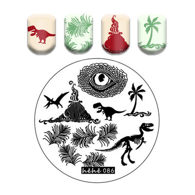 Γαλλικό λουλουδάτο στένσιλ Πρότυπο ρίγες στάμπας πλάκες γκράφιτι μοτίβο καρτούν Πλάκες με εικόνα καρτούν Εργαλεία μανικιούρ νυχιών