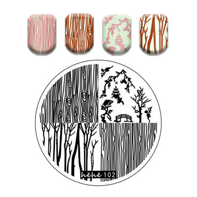 Γαλλικό λουλουδάτο στένσιλ Πρότυπο ρίγες στάμπας πλάκες γκράφιτι μοτίβο καρτούν Πλάκες με εικόνα καρτούν Εργαλεία μανικιούρ νυχιών