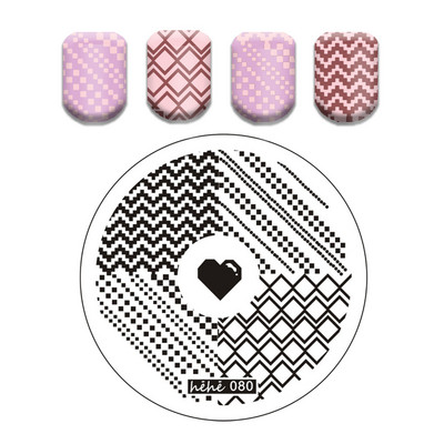 Γαλλικό λουλουδάτο στένσιλ Πρότυπο ρίγες στάμπας πλάκες γκράφιτι μοτίβο καρτούν Πλάκες με εικόνα καρτούν Εργαλεία μανικιούρ νυχιών