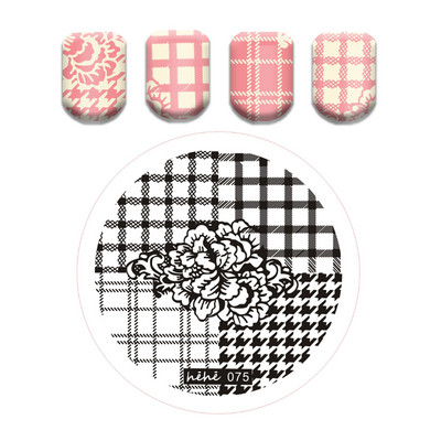 Γαλλικό λουλουδάτο στένσιλ Πρότυπο ρίγες στάμπας πλάκες γκράφιτι μοτίβο καρτούν Πλάκες με εικόνα καρτούν Εργαλεία μανικιούρ νυχιών