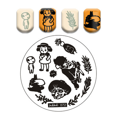 Γαλλικό λουλουδάτο στένσιλ Πρότυπο ρίγες στάμπας πλάκες γκράφιτι μοτίβο καρτούν Πλάκες με εικόνα καρτούν Εργαλεία μανικιούρ νυχιών