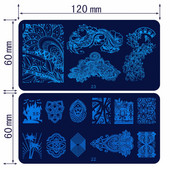 12*6cm geomeetrilise mustriga küünte stantsimisplaadid küünekunsti kujutisega joonistusplaadid templivärvimise tööriist maniküüri malli šabloonid #TH