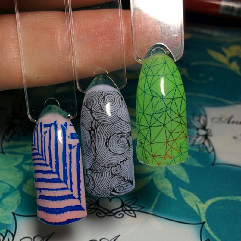 12*6cm geomeetrilise mustriga küünte stantsimisplaadid küünekunsti kujutisega joonistusplaadid templivärvimise tööriist maniküüri malli šabloonid #TH