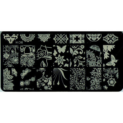 Πλάκες σφράγισης νυχιών 1Pics New Stamp Plates Stamping Nail Art DIY 120*60mm BC01-20