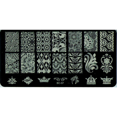 Πλάκες σφράγισης νυχιών 1Pics New Stamp Plates Stamping Nail Art DIY 120*60mm BC01-20