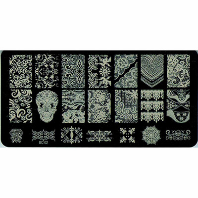Πλάκες σφράγισης νυχιών 1Pics New Stamp Plates Stamping Nail Art DIY 120*60mm BC01-20
