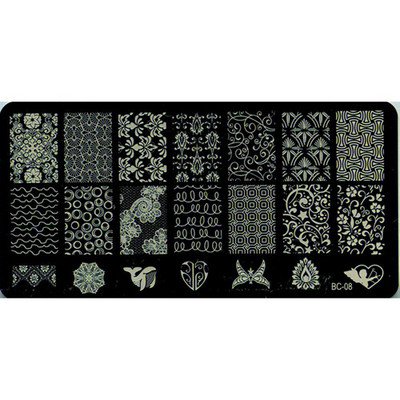 Πλάκες σφράγισης νυχιών 1Pics New Stamp Plates Stamping Nail Art DIY 120*60mm BC01-20