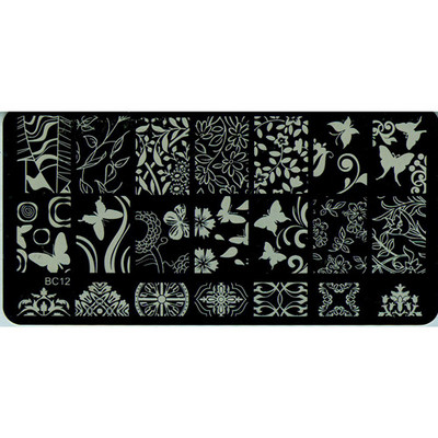 Πλάκες σφράγισης νυχιών 1Pics New Stamp Plates Stamping Nail Art DIY 120*60mm BC01-20