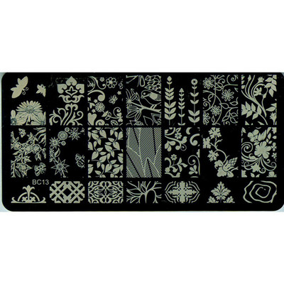 Πλάκες σφράγισης νυχιών 1Pics New Stamp Plates Stamping Nail Art DIY 120*60mm BC01-20