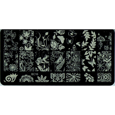 Πλάκες σφράγισης νυχιών 1Pics New Stamp Plates Stamping Nail Art DIY 120*60mm BC01-20
