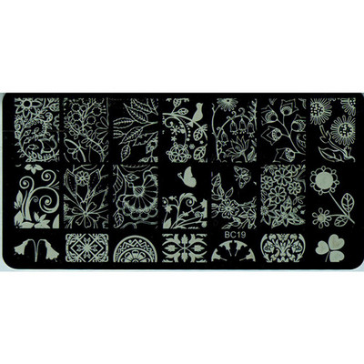 Πλάκες σφράγισης νυχιών 1Pics New Stamp Plates Stamping Nail Art DIY 120*60mm BC01-20