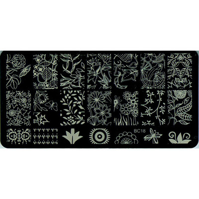 Πλάκες σφράγισης νυχιών 1Pics New Stamp Plates Stamping Nail Art DIY 120*60mm BC01-20