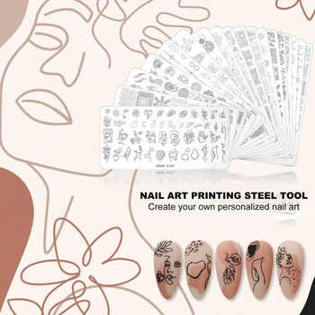 Изящни шаблони за изображения за декорация на нокти от неръждаема стомана Мини табела за щамповане на нокти, удобна за работа Подарък за жени