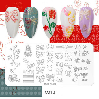 Изящни шаблони за изображения за декорация на нокти от неръждаема стомана Мини табела за щамповане на нокти, удобна за работа Подарък за жени