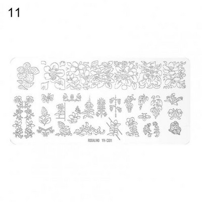 Roostevabast terasest peen küünte kaunistuse pildimallid Mini küünte stantsimisplaat, mida on mugav kasutada, kingitus naistele