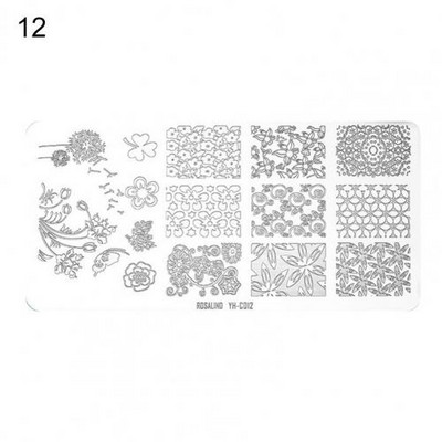 Roostevabast terasest peen küünte kaunistuse pildimallid Mini küünte stantsimisplaat, mida on mugav kasutada, kingitus naistele