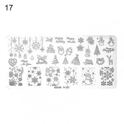 Roostevabast terasest peen küünte kaunistuse pildimallid Mini küünte stantsimisplaat, mida on mugav kasutada, kingitus naistele