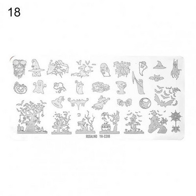 Roostevabast terasest peen küünte kaunistuse pildimallid Mini küünte stantsimisplaat, mida on mugav kasutada, kingitus naistele