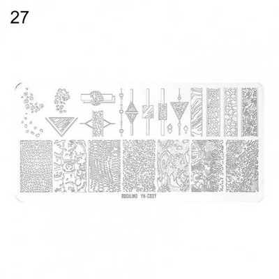 Roostevabast terasest peen küünte kaunistuse pildimallid Mini küünte stantsimisplaat, mida on mugav kasutada, kingitus naistele