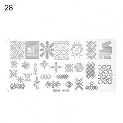 Roostevabast terasest peen küünte kaunistuse pildimallid Mini küünte stantsimisplaat, mida on mugav kasutada, kingitus naistele