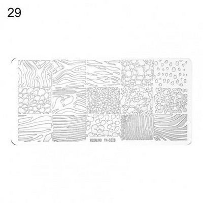 Roostevabast terasest peen küünte kaunistuse pildimallid Mini küünte stantsimisplaat, mida on mugav kasutada, kingitus naistele