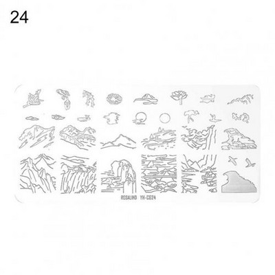 Roostevabast terasest peen küünte kaunistuse pildimallid Mini küünte stantsimisplaat, mida on mugav kasutada, kingitus naistele