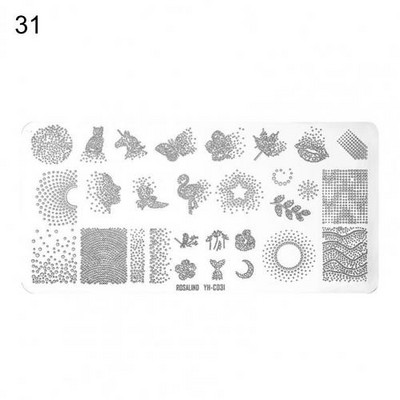 Roostevabast terasest peen küünte kaunistuse pildimallid Mini küünte stantsimisplaat, mida on mugav kasutada, kingitus naistele