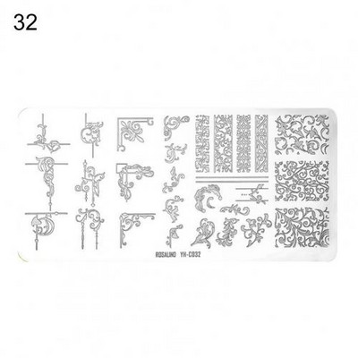 Roostevabast terasest peen küünte kaunistuse pildimallid Mini küünte stantsimisplaat, mida on mugav kasutada, kingitus naistele