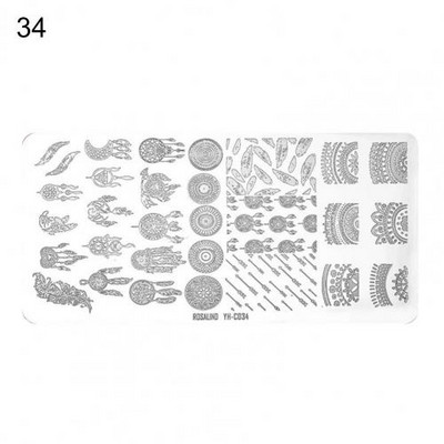 Roostevabast terasest peen küünte kaunistuse pildimallid Mini küünte stantsimisplaat, mida on mugav kasutada, kingitus naistele