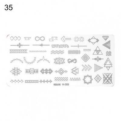 Roostevabast terasest peen küünte kaunistuse pildimallid Mini küünte stantsimisplaat, mida on mugav kasutada, kingitus naistele