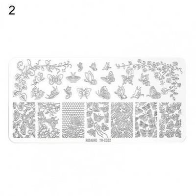 Roostevabast terasest peen küünte kaunistuse pildimallid Mini küünte stantsimisplaat, mida on mugav kasutada, kingitus naistele