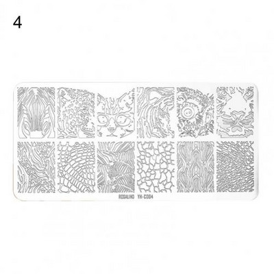 Roostevabast terasest peen küünte kaunistuse pildimallid Mini küünte stantsimisplaat, mida on mugav kasutada, kingitus naistele