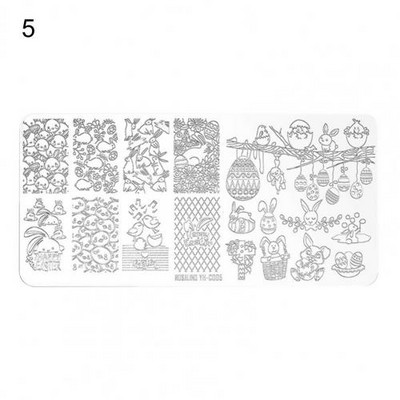 Roostevabast terasest peen küünte kaunistuse pildimallid Mini küünte stantsimisplaat, mida on mugav kasutada, kingitus naistele