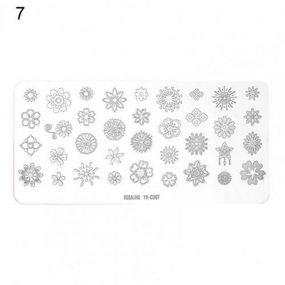 Roostevabast terasest peen küünte kaunistuse pildimallid Mini küünte stantsimisplaat, mida on mugav kasutada, kingitus naistele