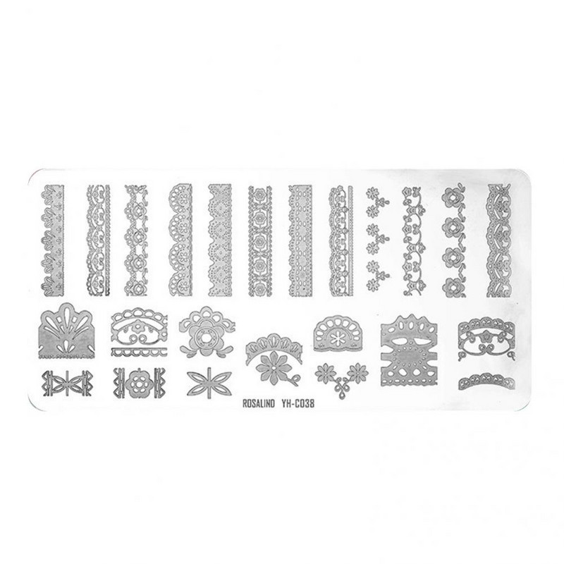 Roostevabast terasest peen küünte kaunistuse pildimallid Mini küünte stantsimisplaat, mida on mugav kasutada, kingitus naistele