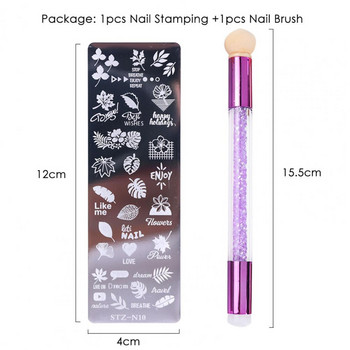 Shiny Effect DIY 1Set Exquisite Pattern Plate Stamping for Makeup Nail Nail Transfer Print Template for Makeup