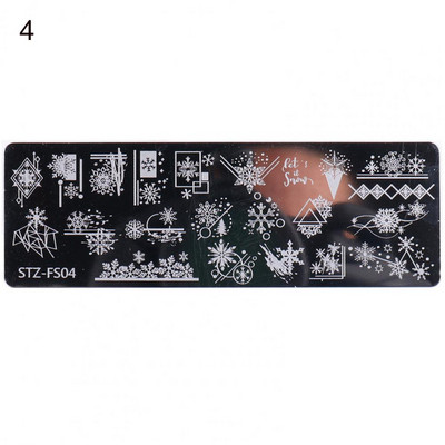 Ruudukujuline maniküüri trükivorm Creative Solid Polish Printing Lilled Nail Art tempel Mini küünte stantsimisplaat naistele