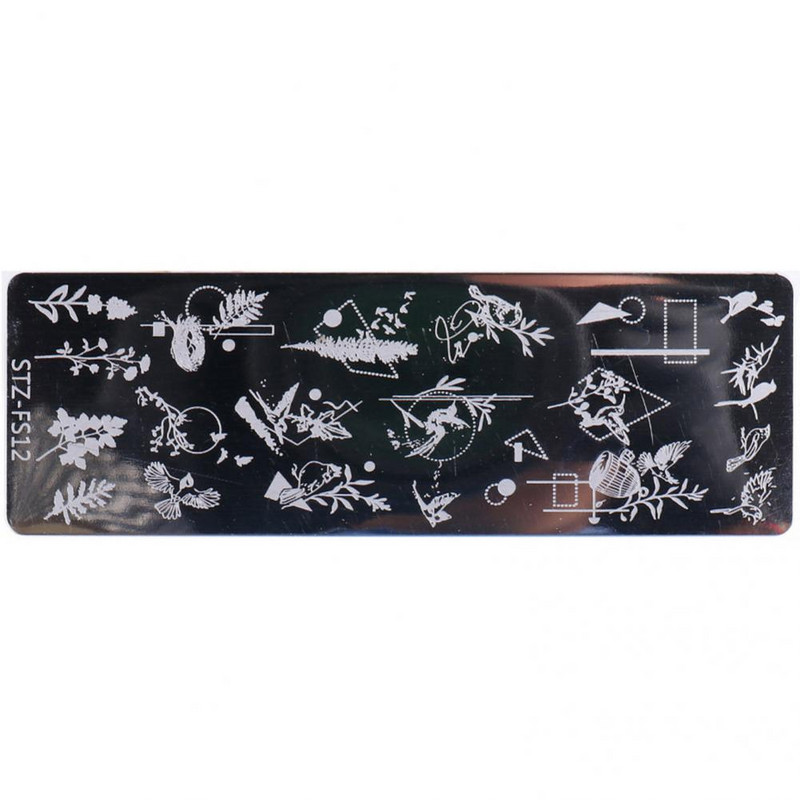 Četvrtasti kalup za ispis manikure Kreativni čvrsti lak za ispis cvijeća Nail Art Štampiljke Mini ploča za utiskivanje noktiju za žene