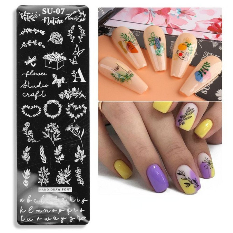 DIY küünesalongi maniküüri disain Halloweeni küünte kaunistus küünte õõnes šabloon küünetempli mallid Maniküüri tööriistad